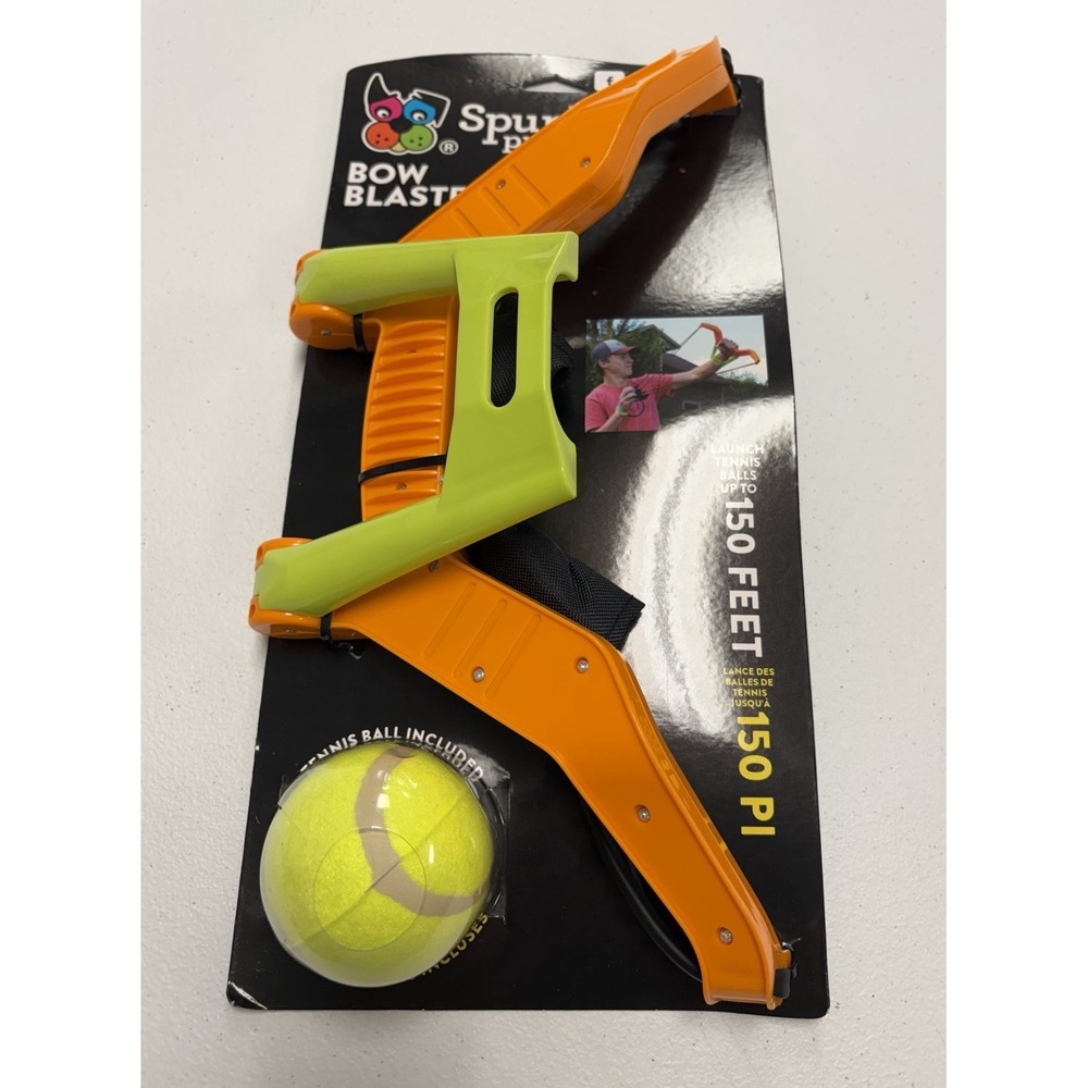 Spunky Pup Bow Blaster Launcher Dot Fetch Toy New